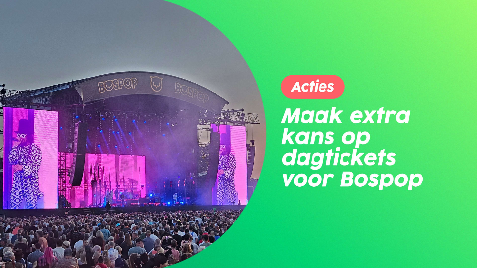 Maak extra kans op dagtickets voor Bospop: schrijf je in voor de nieuwsbrief!
