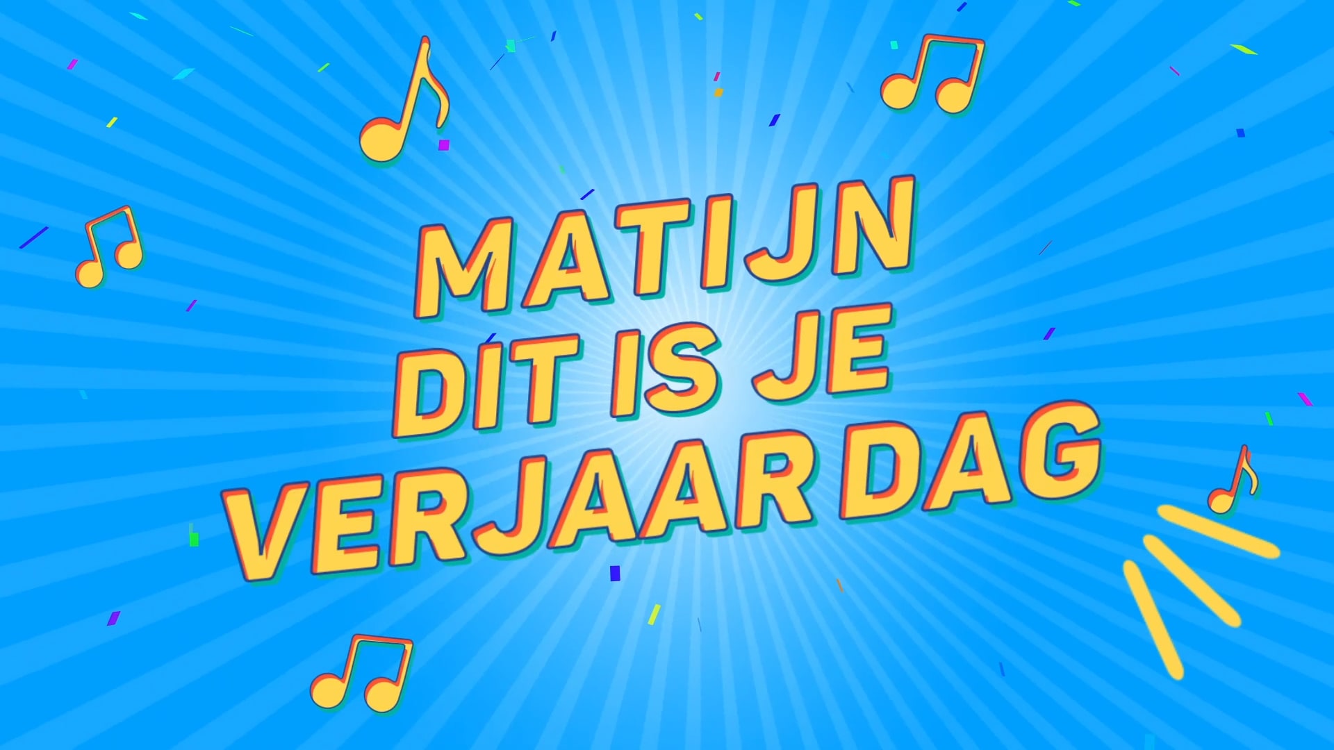 Matijn, Dit Is Je Verjaardag (Lyric video)