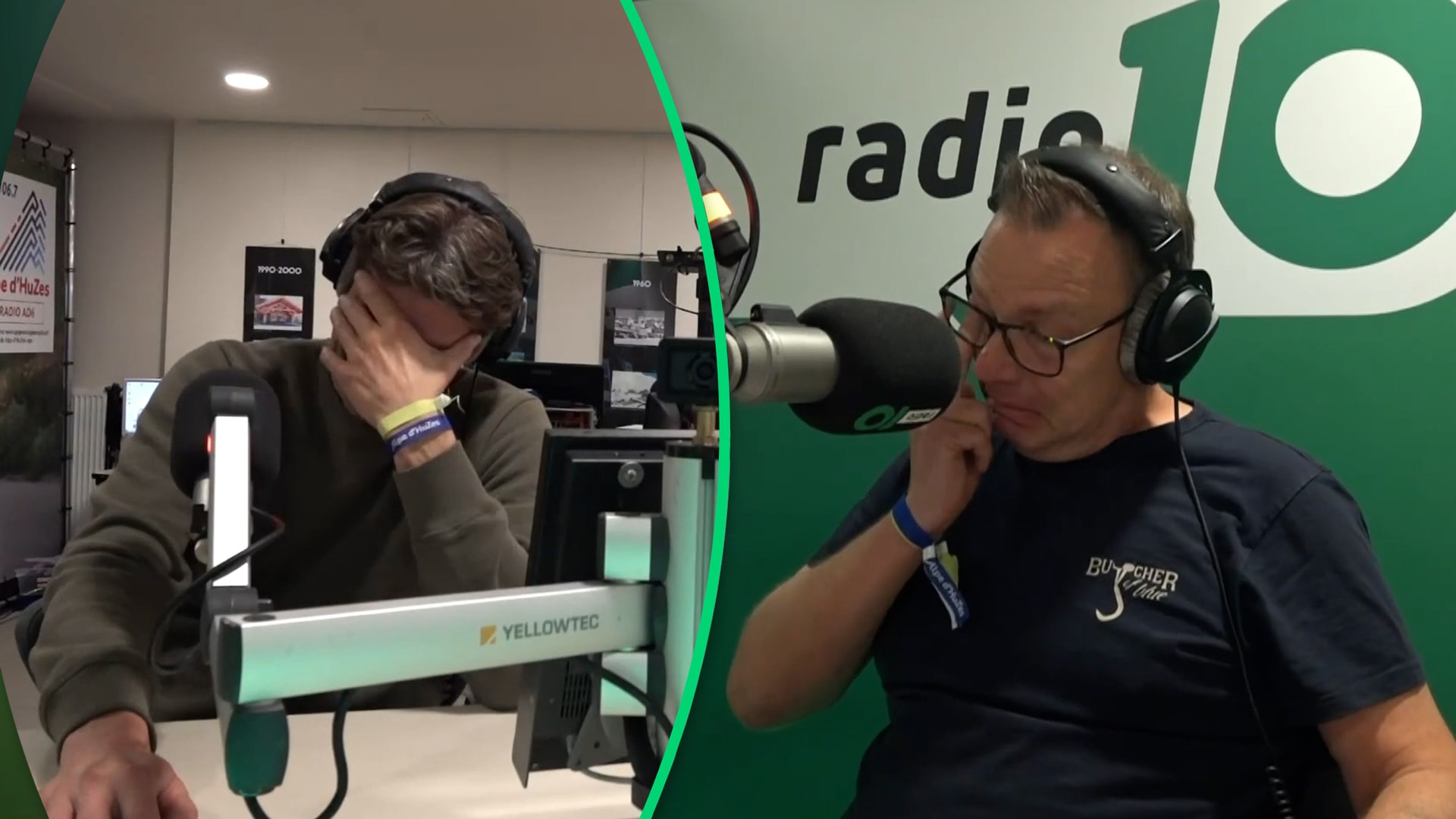 Edwin, Robert en René houden het niet droog bij de Alpe d'HuZes