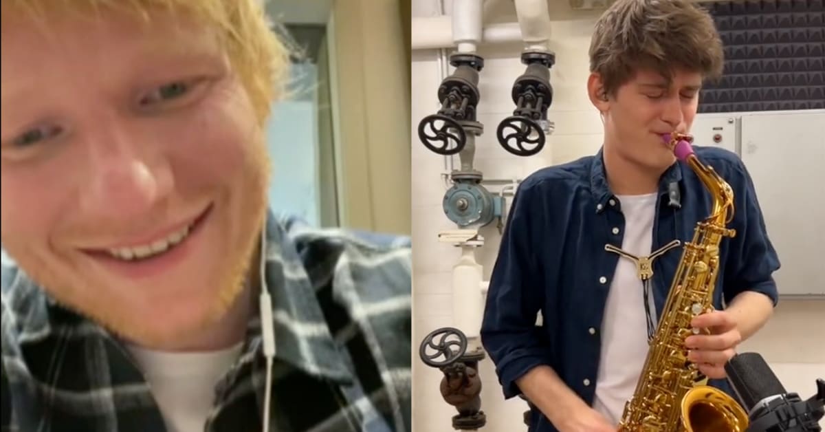 Nederlandse saxofonist Karsten (21) gaat viral nadat Ed Sheeran zijn TikTok ontdekt! 🎷