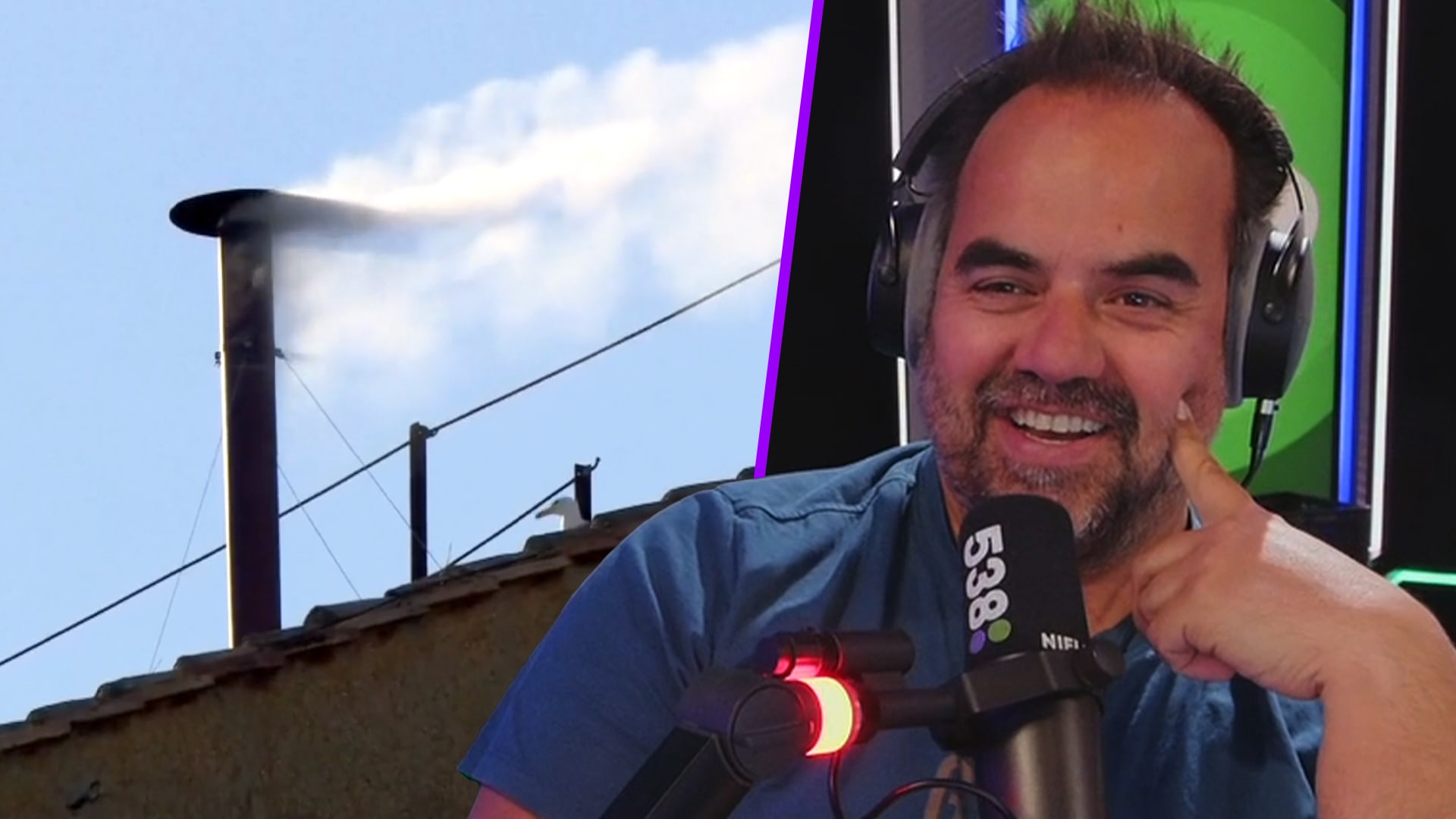 Verslaggever Gerben schrok van witte rook: 'Stond net van de zon te genieten'