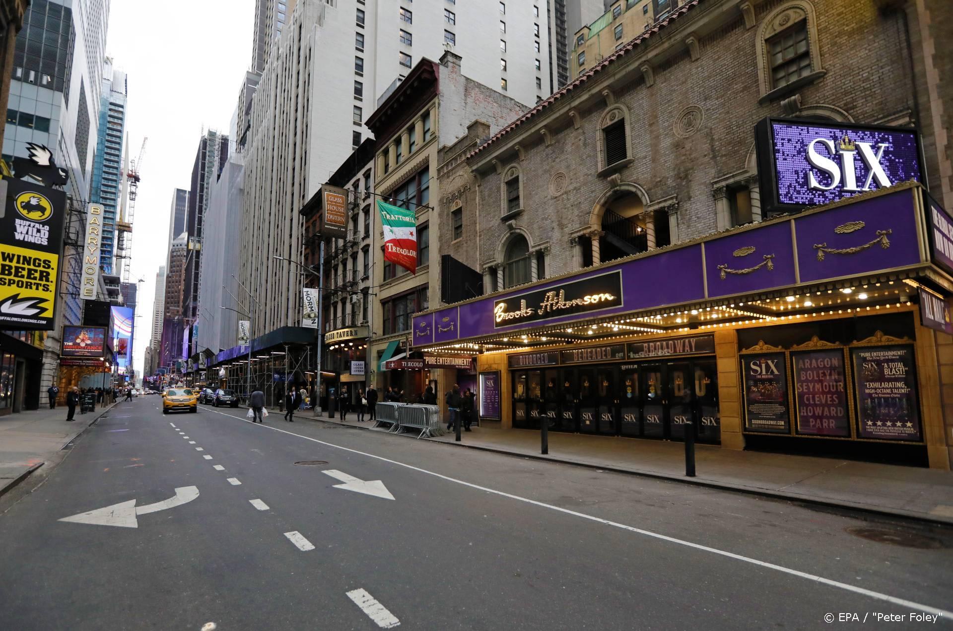 Broadway-theaters blijven tot en met 7 september gesloten