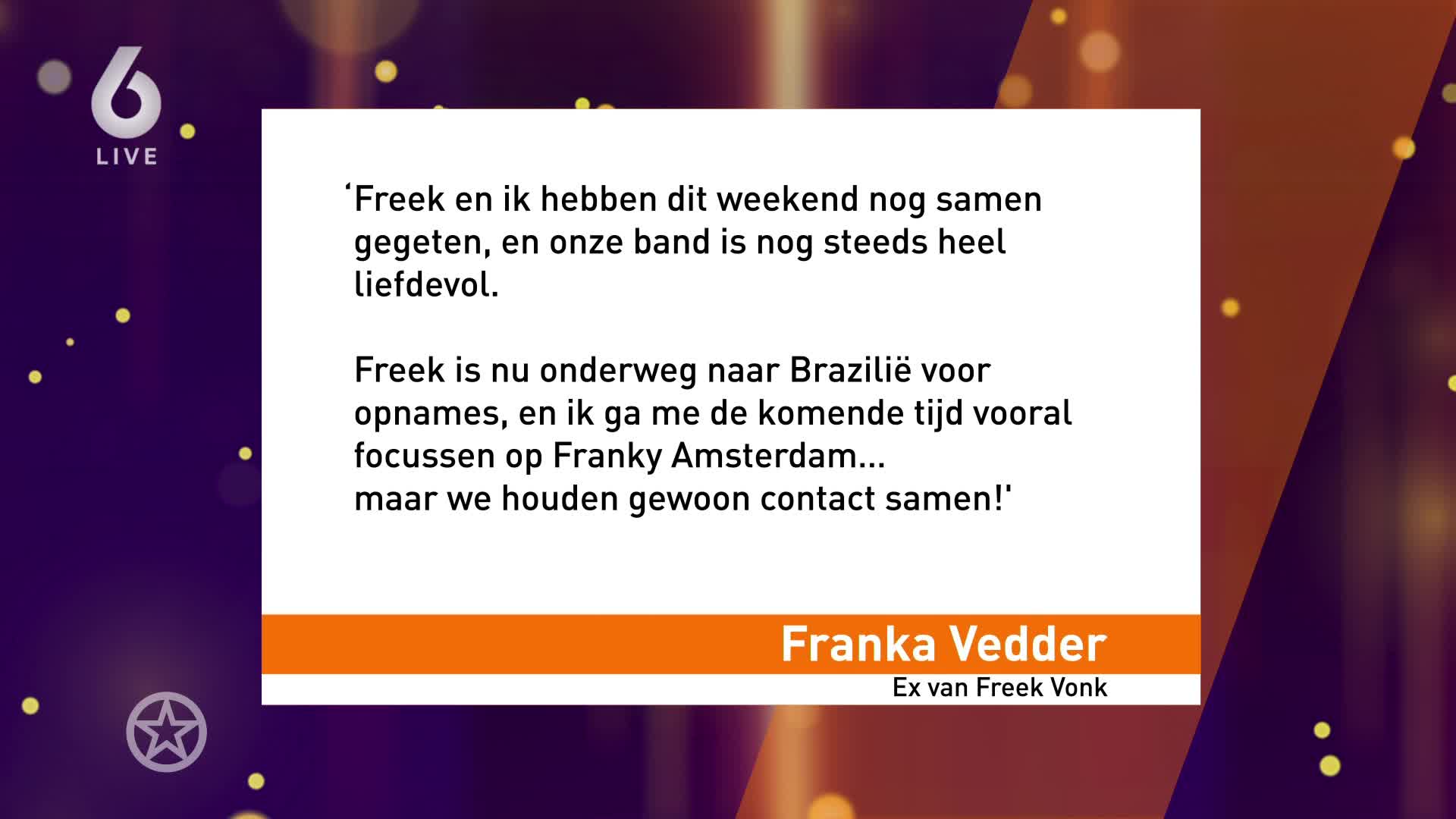 Shownieuws-tafel over breuk liefdesbreuk Freek Vonk