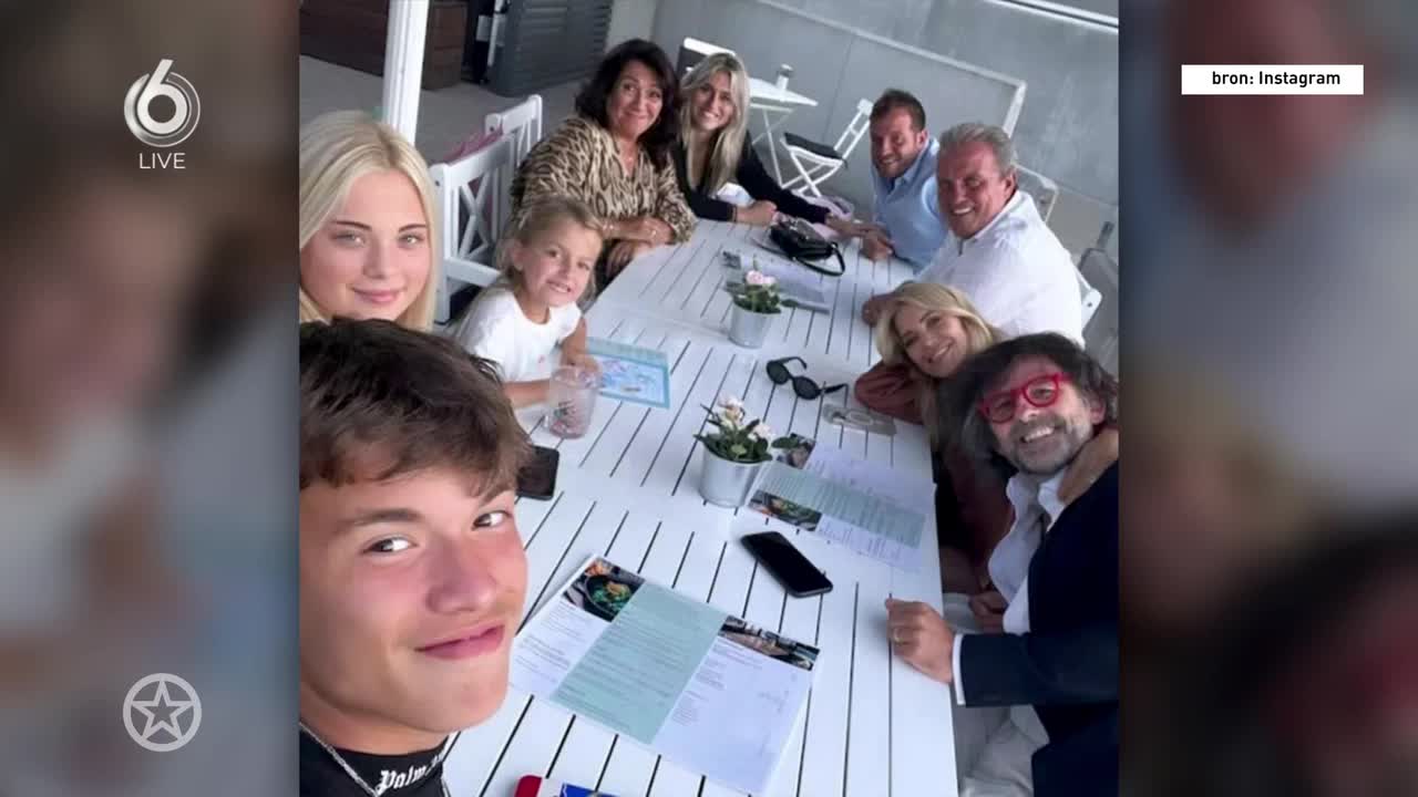 Sylvie & Niclas dineren met hele familie Van der Vaart