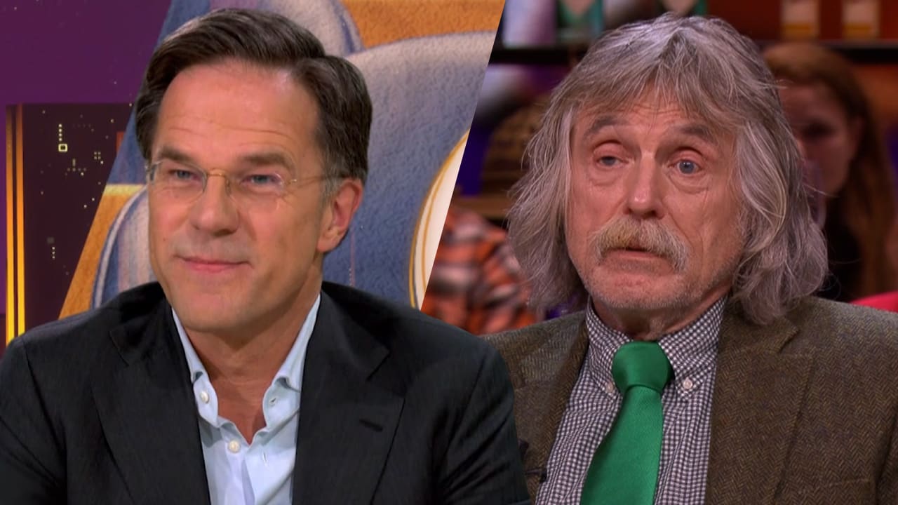 ZIEN: Johan Derksen reageert hilarisch op uitspraken Mark Rutte in Shownieuws