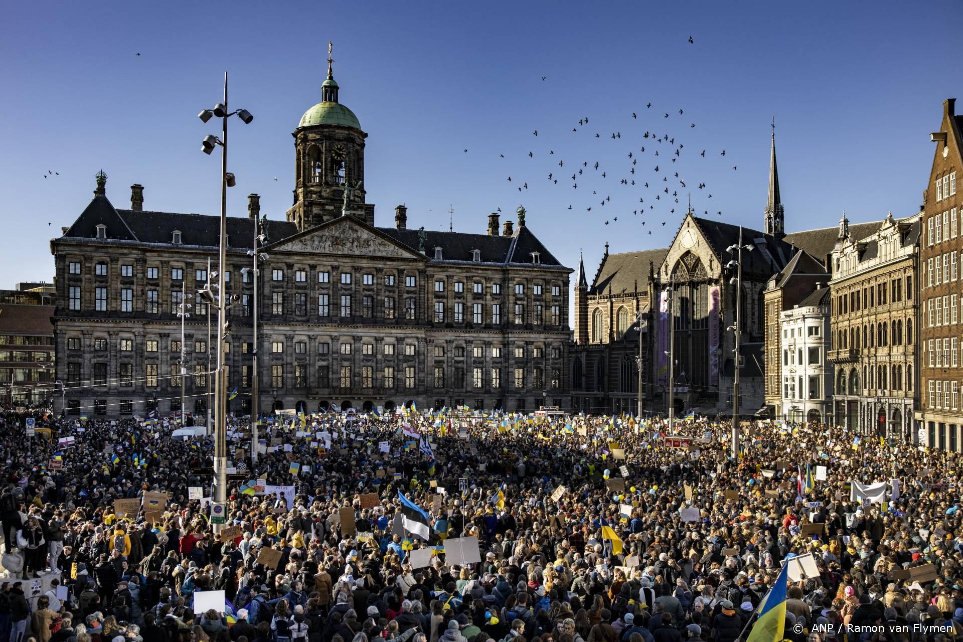 Ook BN'ers tonen solidariteit met Oekraïne op Dam