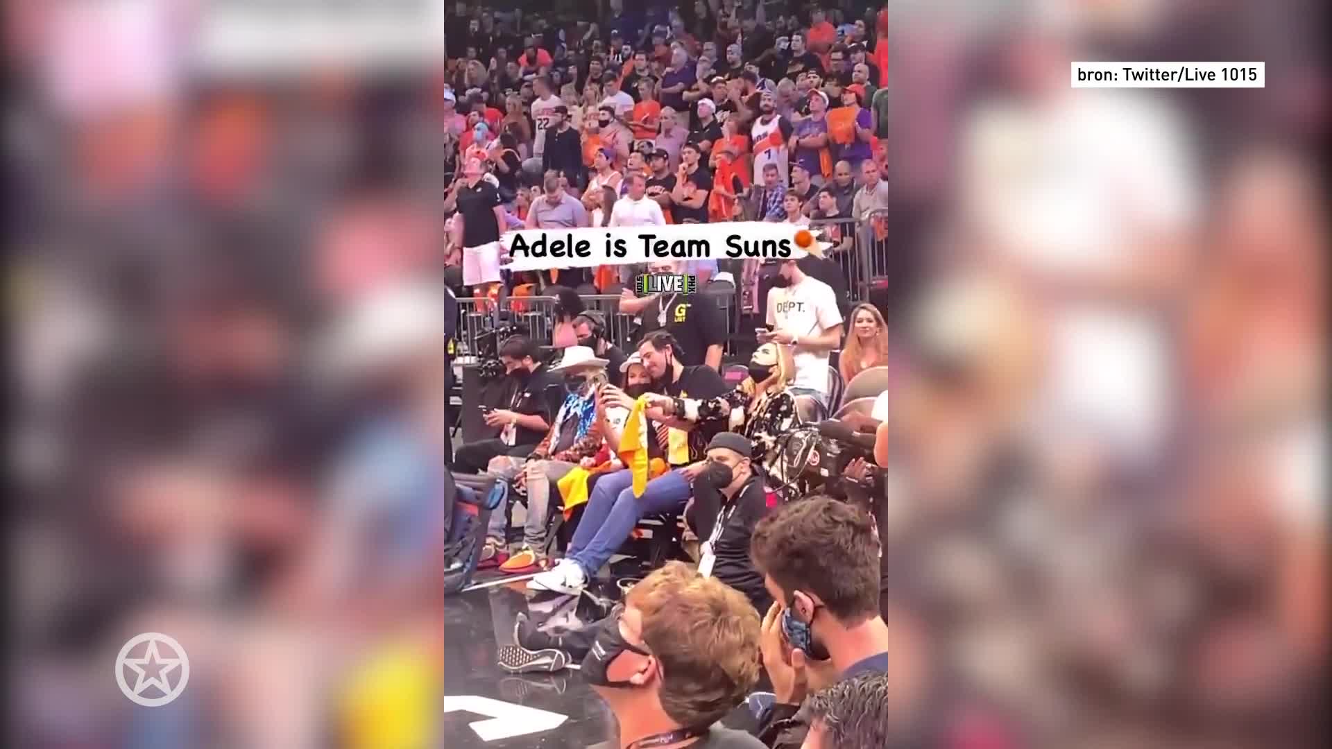 Adele tijdens NBA-finale gespot met Rich Paul