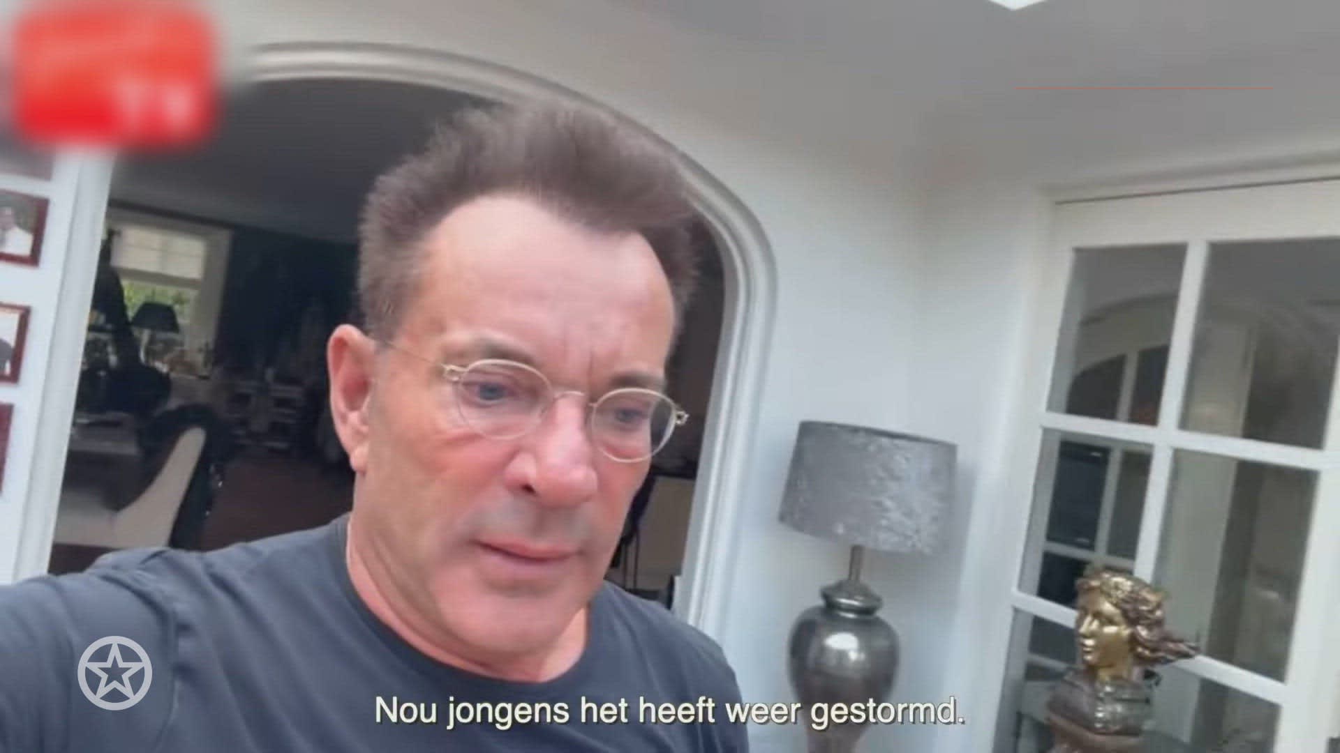 Enorme ravage bij Gerard Joling na storm