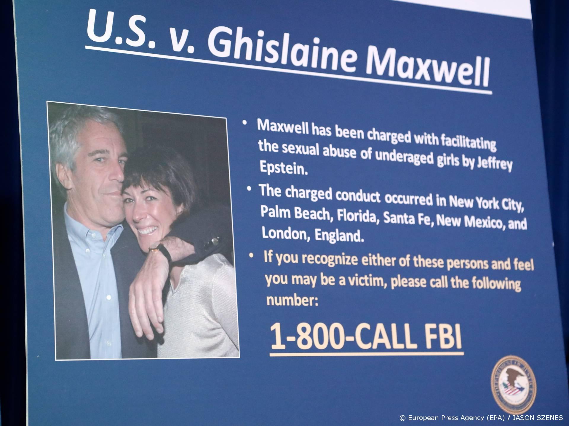 Rechter: geen borgtocht voor Ghislaine Maxwell