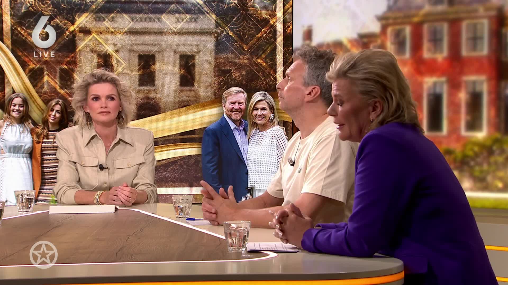 Shownieuws-tafel over fotosessie Oranjes