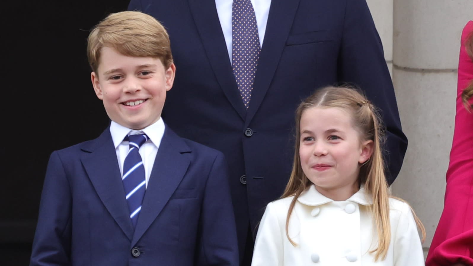 Prins George en prinses Charlotte bij begrafenis Elizabeth