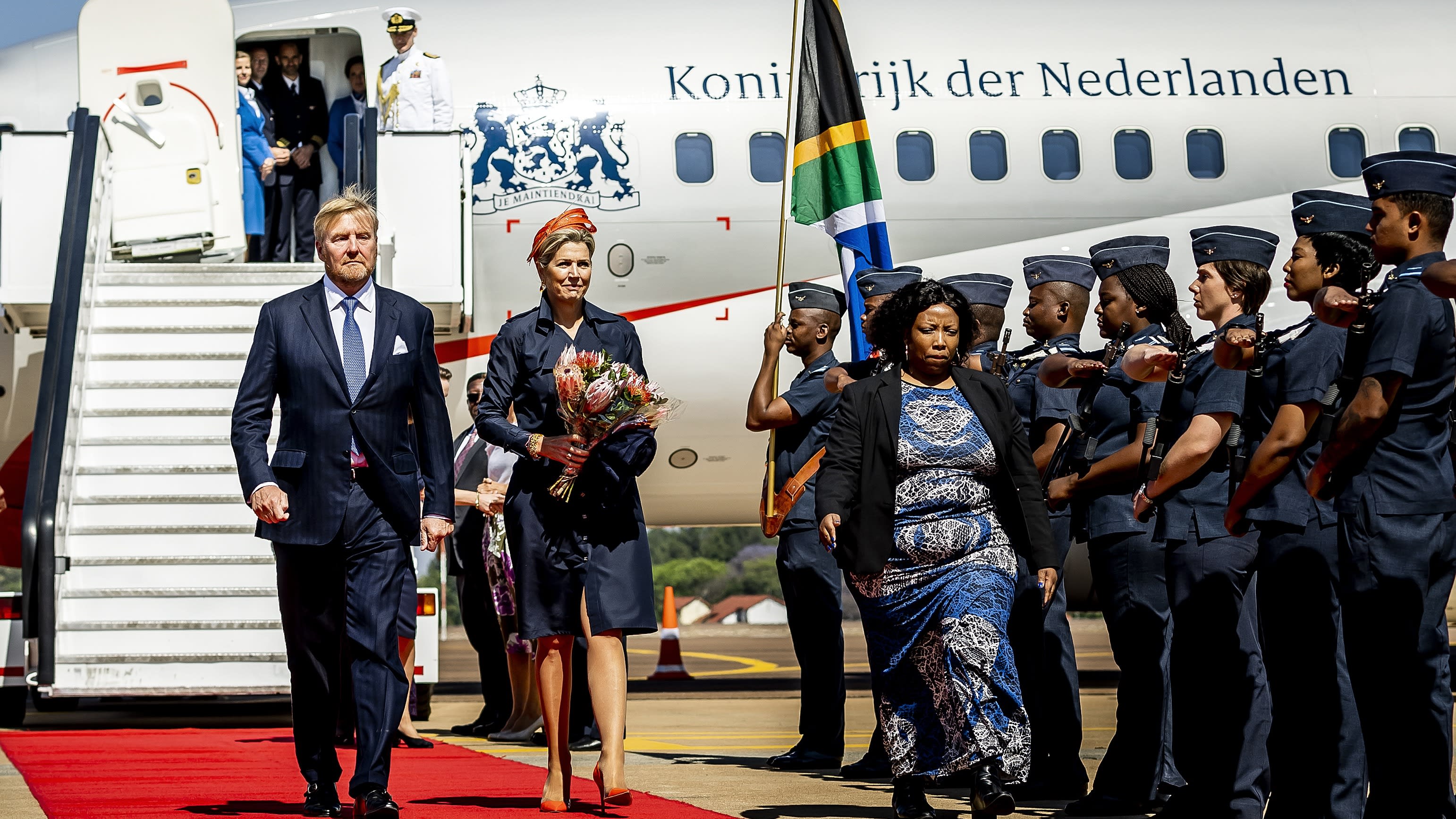 Koning en koningin aangekomen in Zuid-Afrika voor staatsbezoek