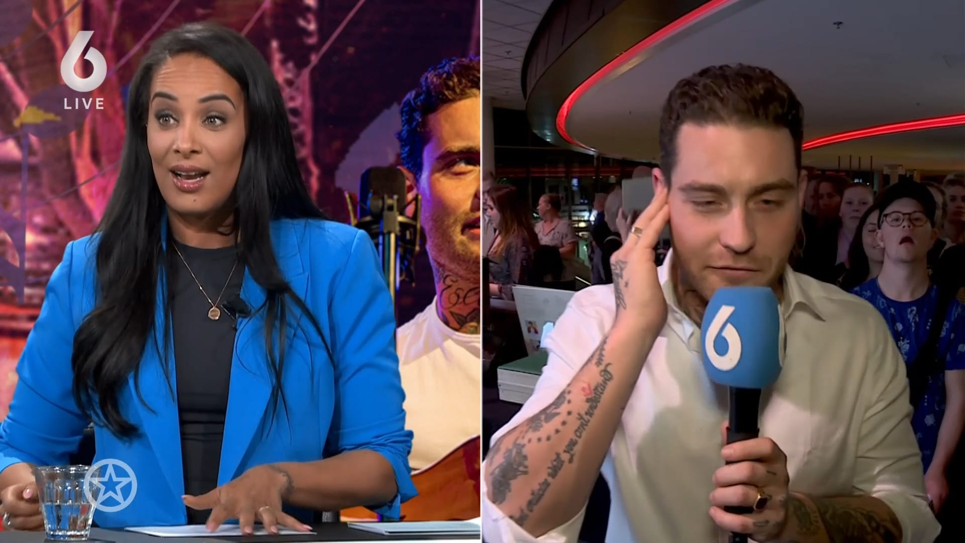 ZIEN: Dyantha clasht met Douwe Bob, kapt livegesprek af