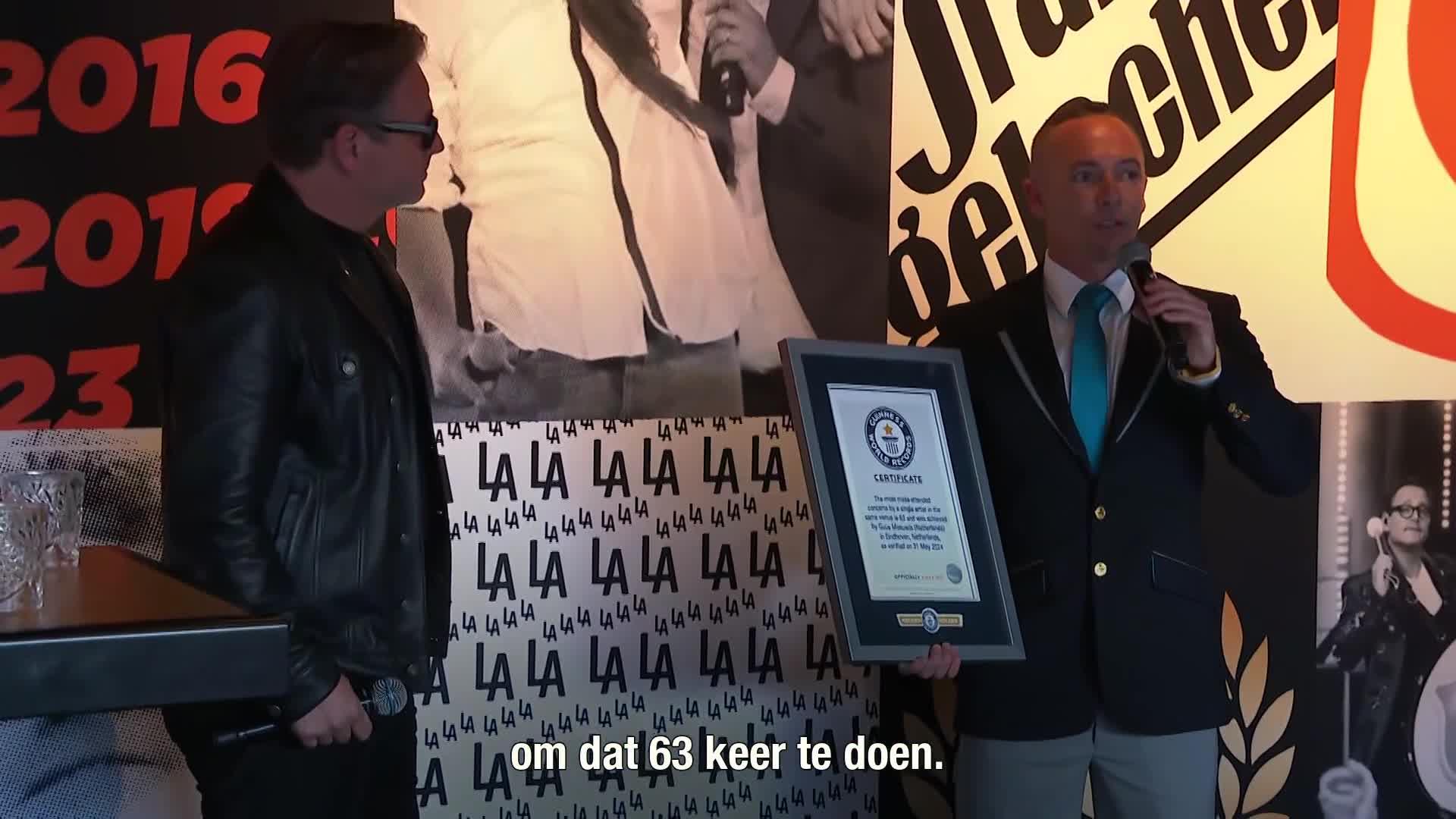 Guus Meeuwis met Groots-shows in Guinness Book of Records