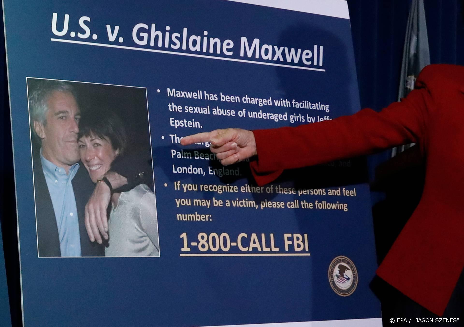 Maxwell ontkent zedendelinquent Epstein te hebben geholpen