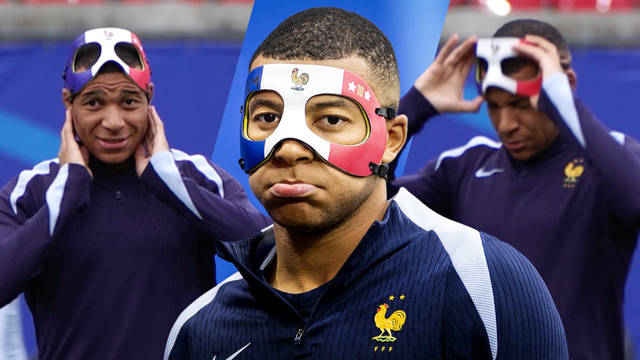 Video: Mbappé ruziet met gezichtsmasker op afsluitende training Frankrijk