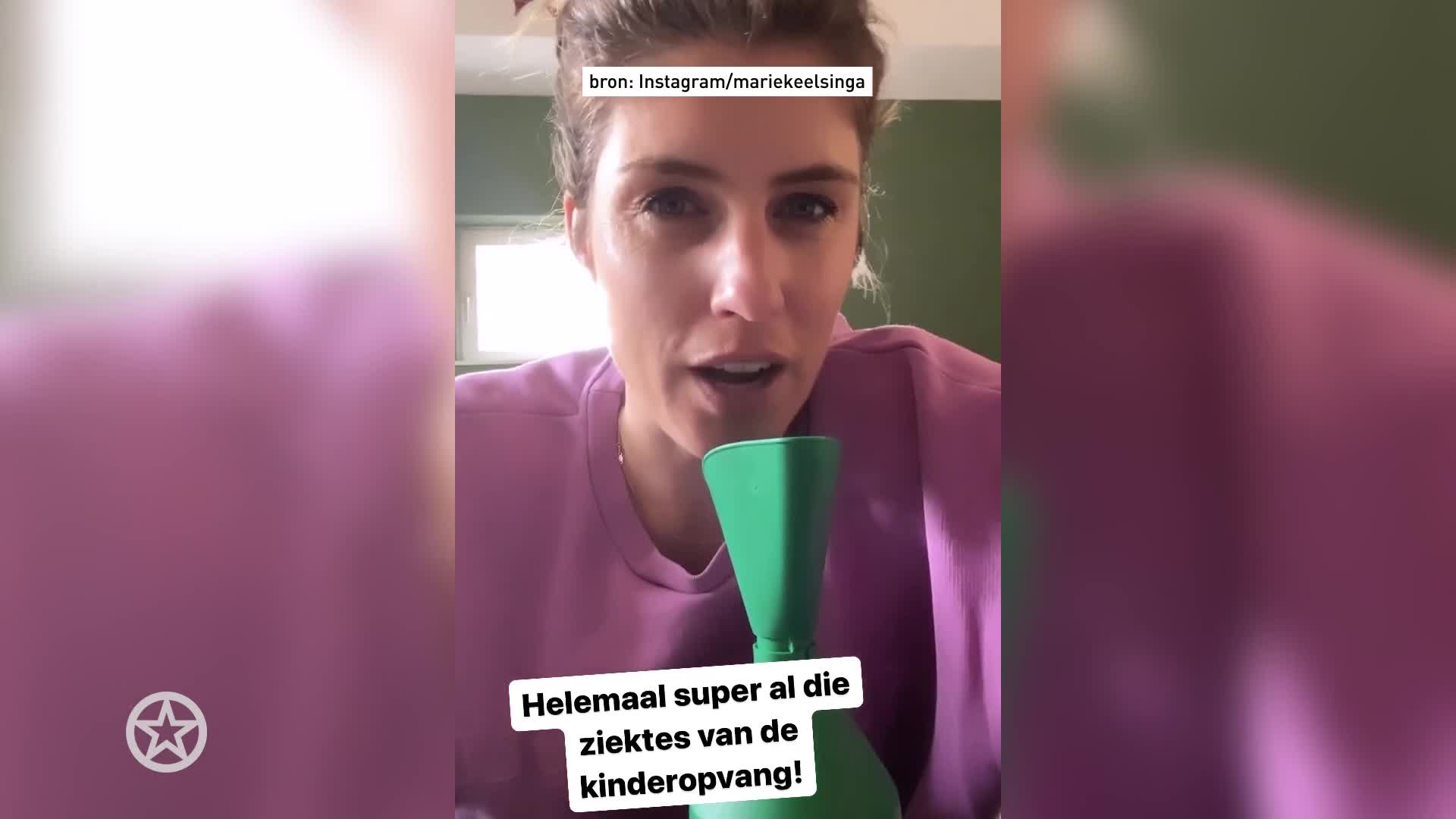 Marieke Elsinga heeft een 'kop vol snot'