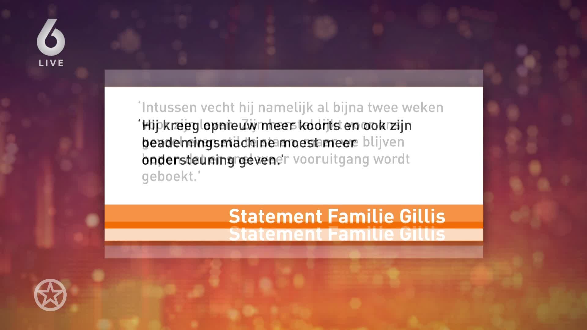 Update ziekenhuisopname Mark Gillis