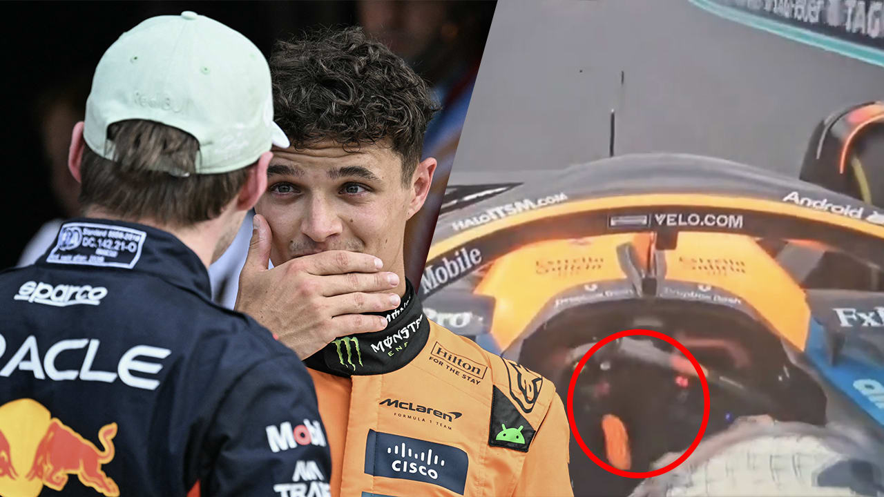 Video: Gefrustreerde Lando Norris steekt middelvinger op richting Max Verstappen tijdens GP Miami