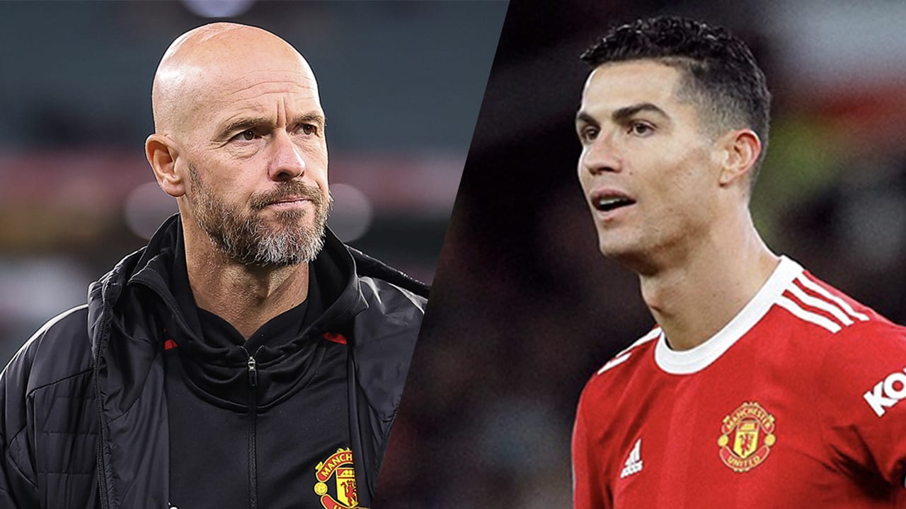 Erik ten Hag hekelt actie Cristiano Ronaldo: ’Dit is onacceptabel’