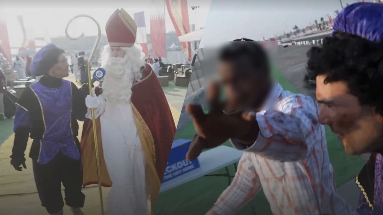 Sinterklaas weggestuurd uit containerkamp in Qatar: 'Ja, we gaan al!'