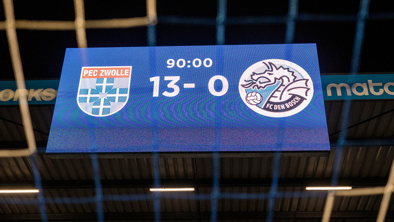 FC Den Bosch deelt statement na historische 13-0 nederlaag tegen PEC Zwolle