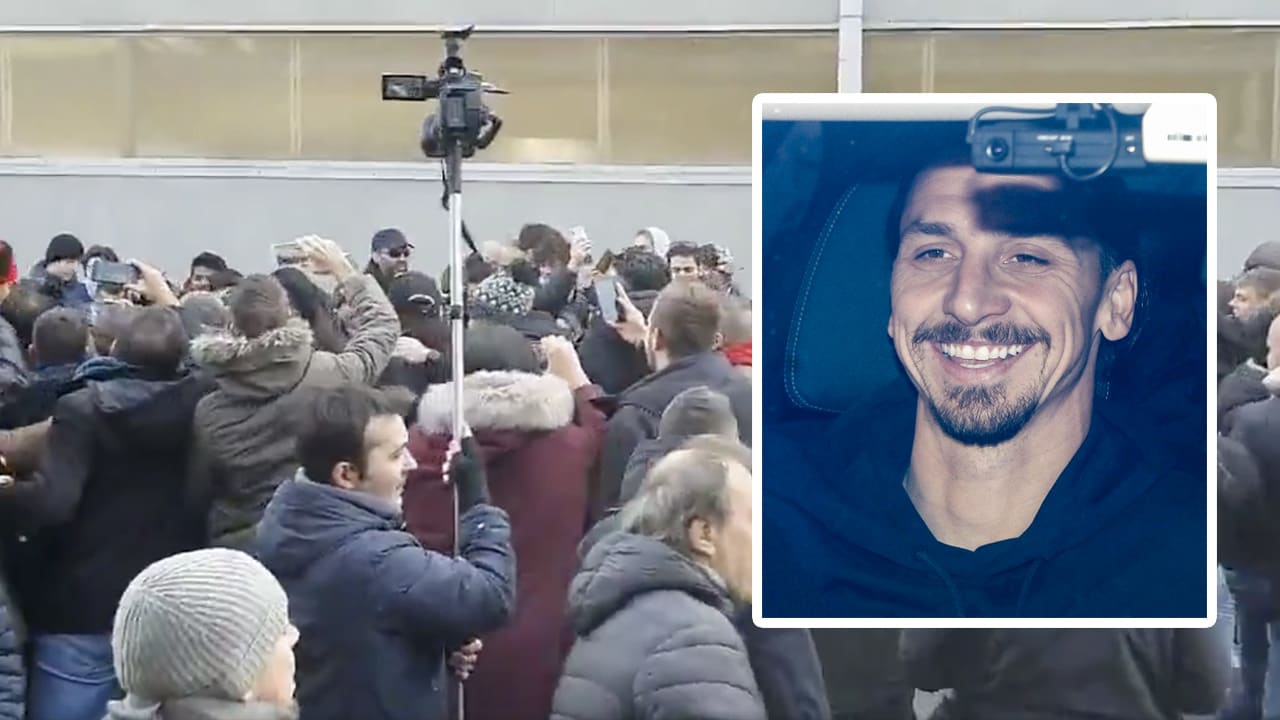 Heldenontvangst voor Zlatan bij aankomst in Milaan