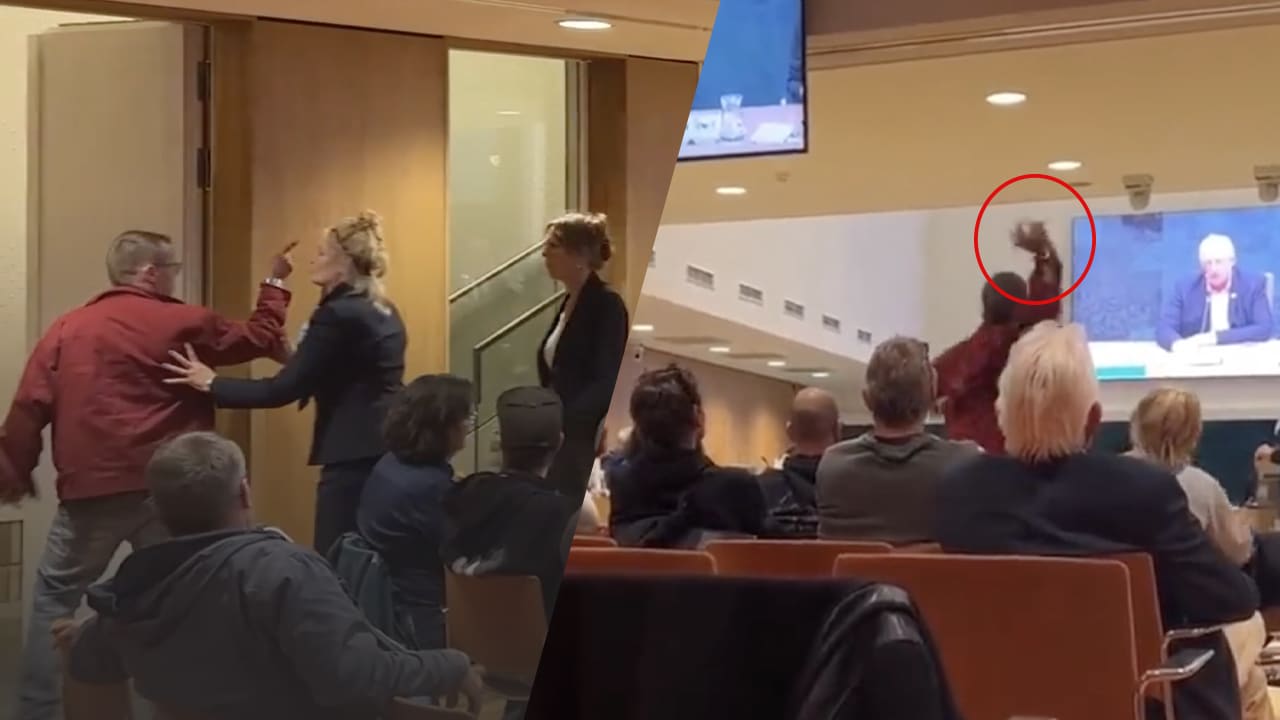 Video: Boze man smijt kopje richting raadslid: 'Ik weet jullie allemaal te vinden'
