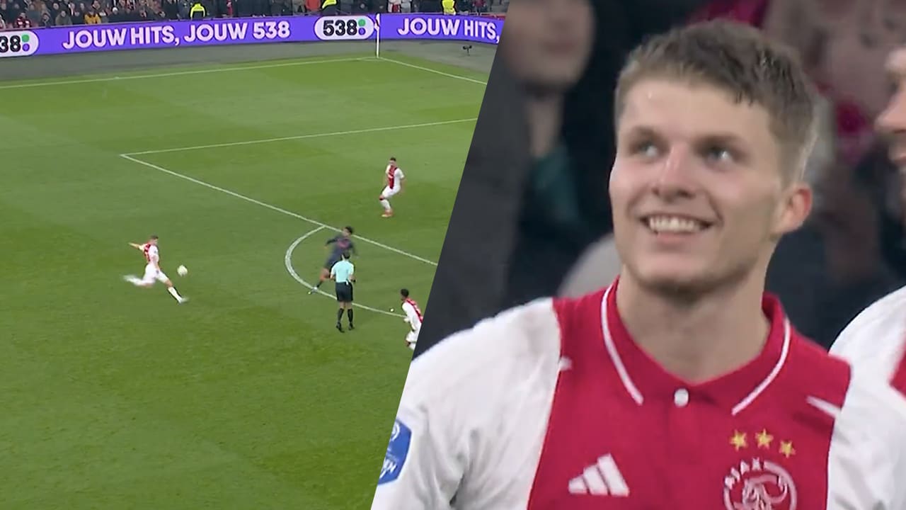 Videogoal: Anton Gaaei zet Ajax met héérlijke uithaal op gelijke hoogte met FC Utrecht