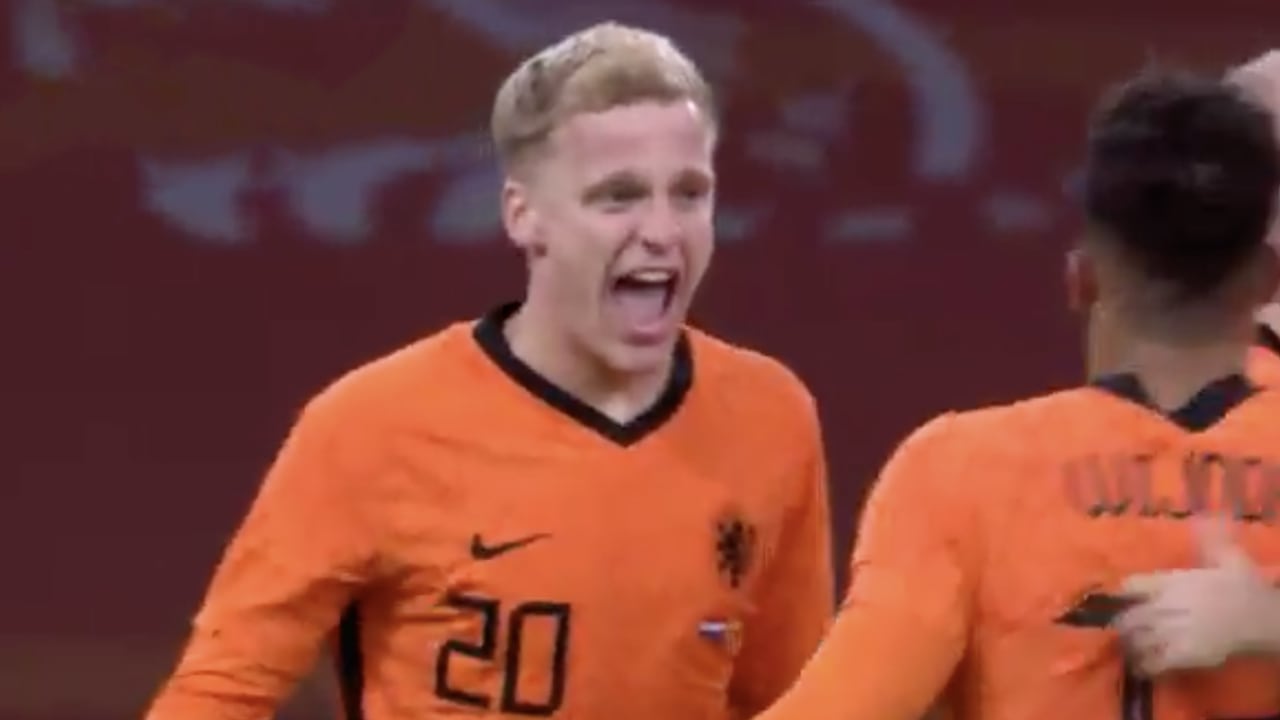 VIDEO - Van de Beek schiet Nederland naast Spanje