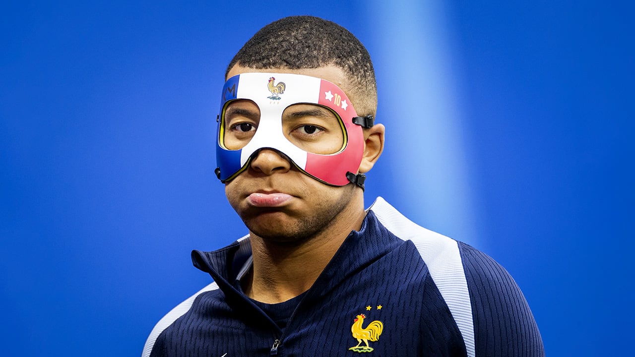 Gezichtsmasker Mbappé in strijd met reglementen van UEFA