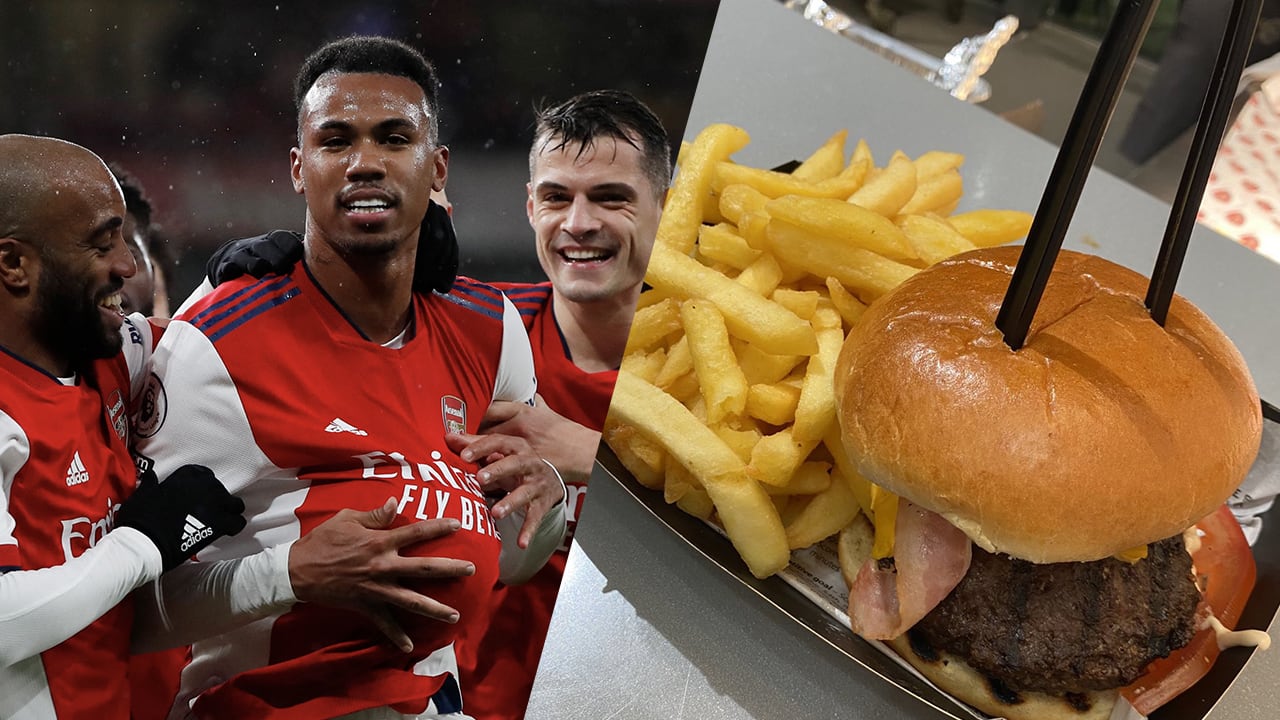 Arsenal-fans schrikken van bizarre prijs voor dubbele cheeseburger met patat