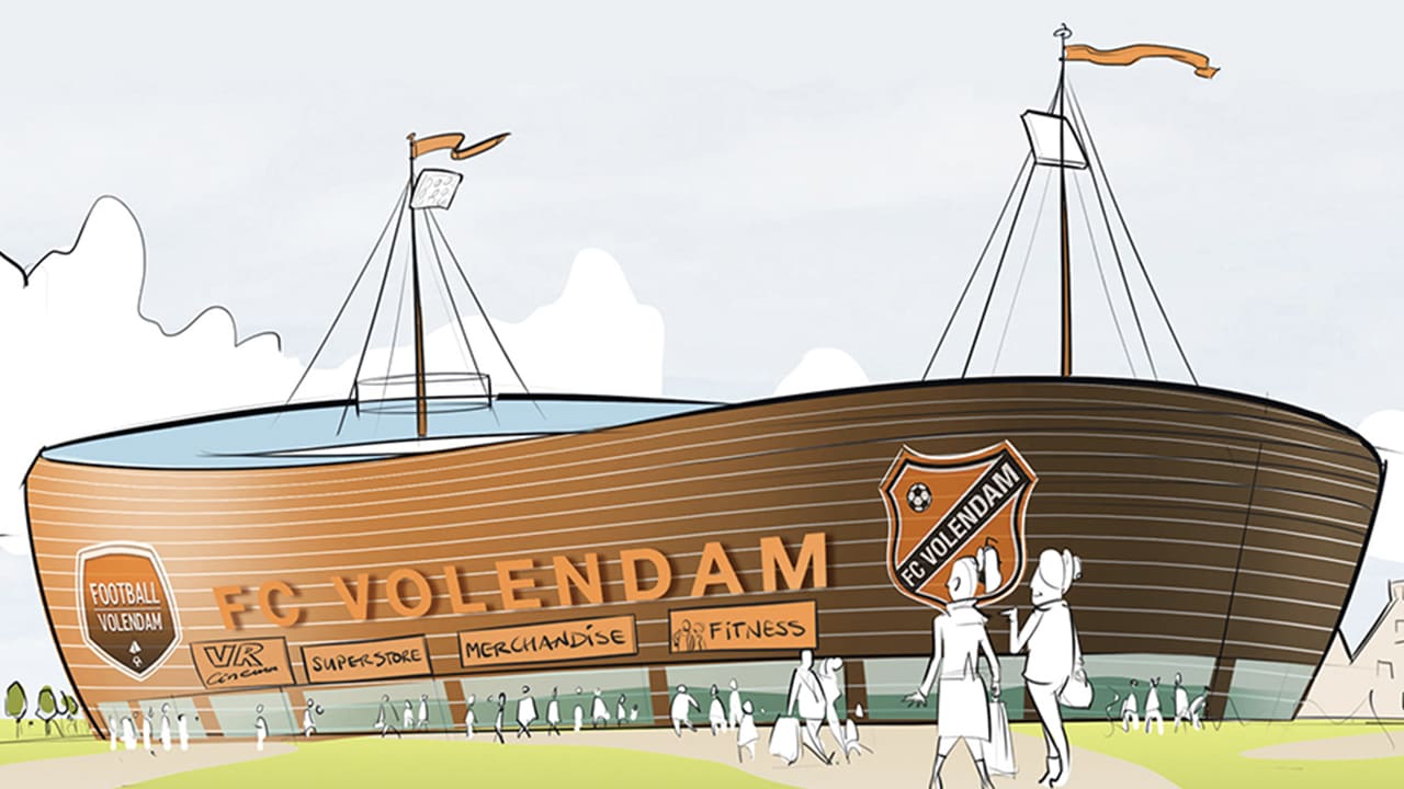 FC Volendam wil thuiswedstrijden spelen in schipvormig-stadion