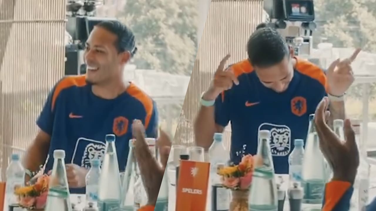 Video: jarige Van Dijk wordt toegezongen door selectie en ontvangt cadeau van Koeman 