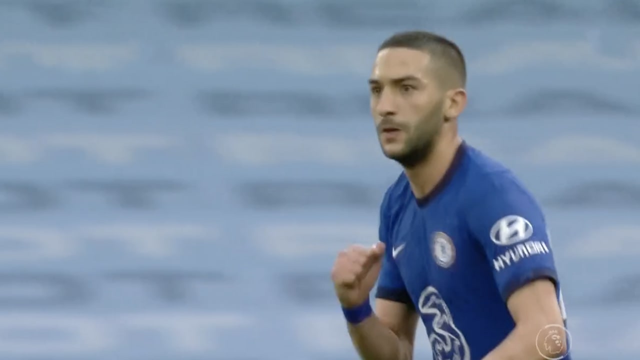 VIDEOGOAL: Ziyech verpest kampioenswedstrijd van Man City met knap doelpunt