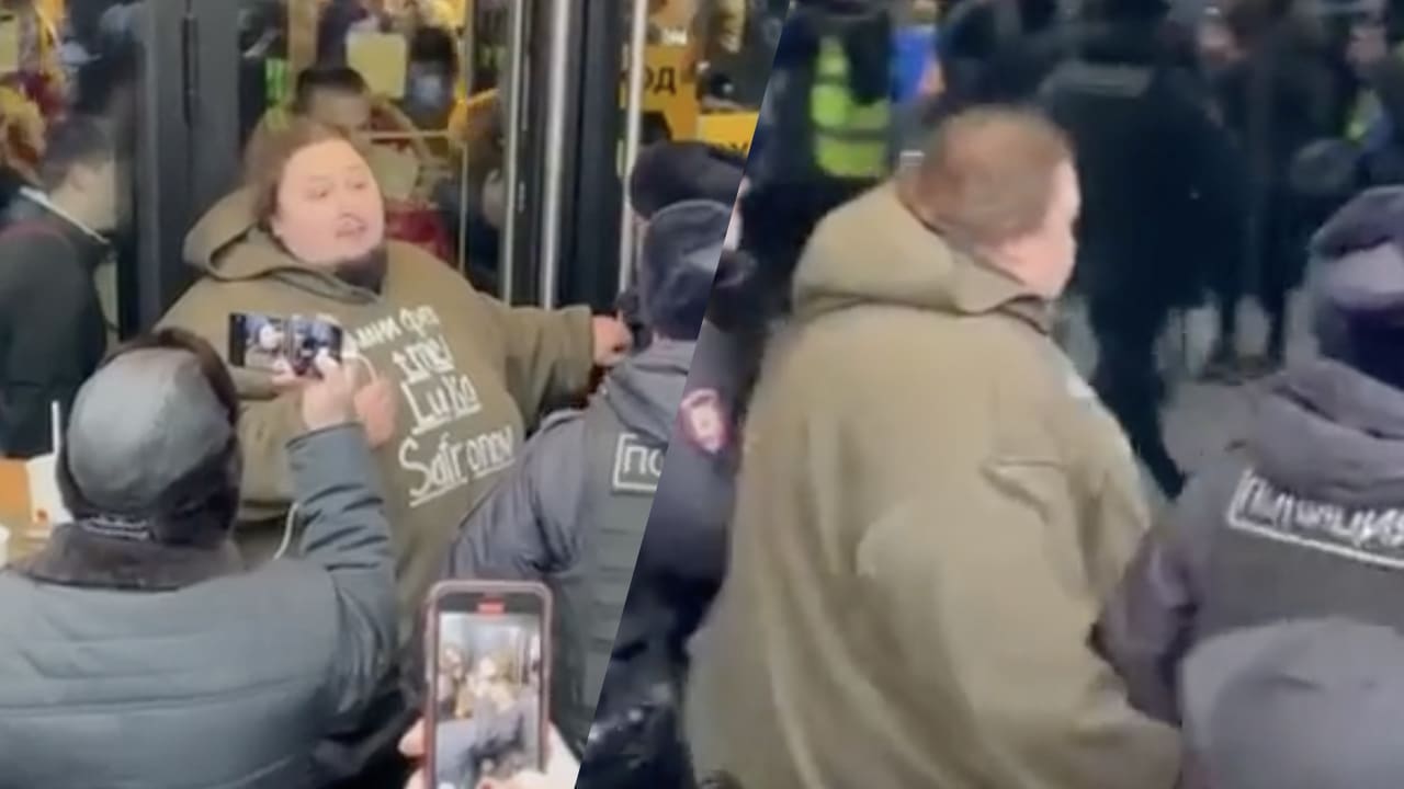 VIDEO: Russische man furieus om sluiting McDonald’s en ketent zich vast aan de deur