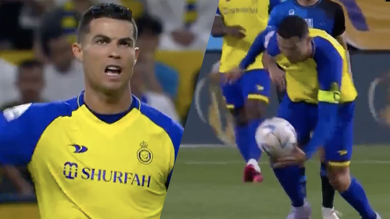 Video: Ronaldo schiet bal richting tribune en stormt woedend het veld af