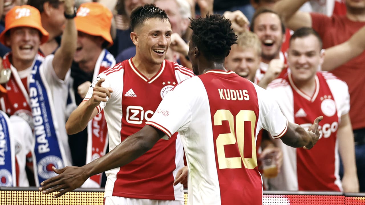Ajax overklast Rangers FC en wint eerste groepsduel in Champions League