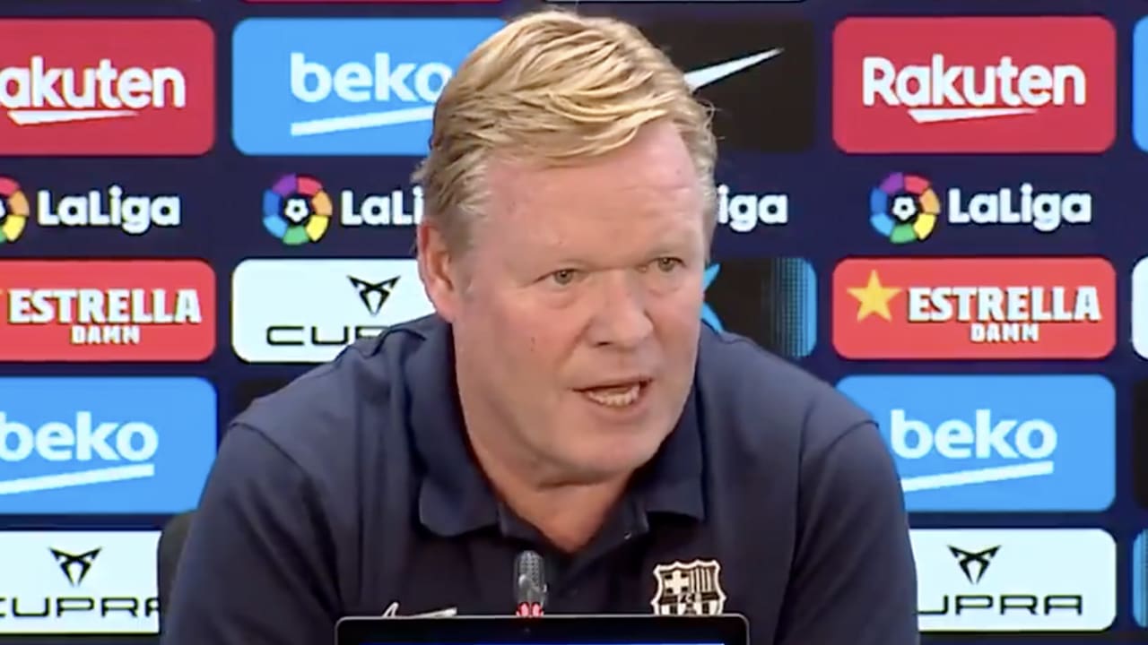 Koeman laat Spaanse journalisten schrikken met imitatie Van Gaal: 'Amigos de la prensa'