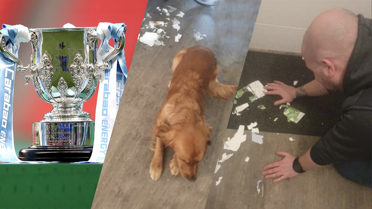 Kaart voor bekerfinale in stukjes: boze Newcastle United-fan zet hond te koop