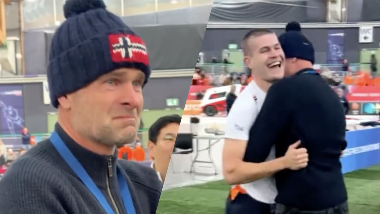 Video: Erben Wennemars in tranen en valt zoon Joep in armen na sensationele wereldtitel 