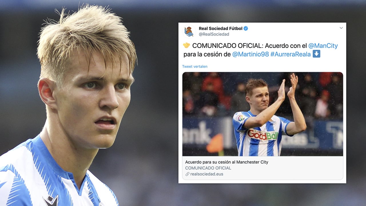 Real Sociedad laat fans schrikken: 'Ødegaard naar Manchester City'