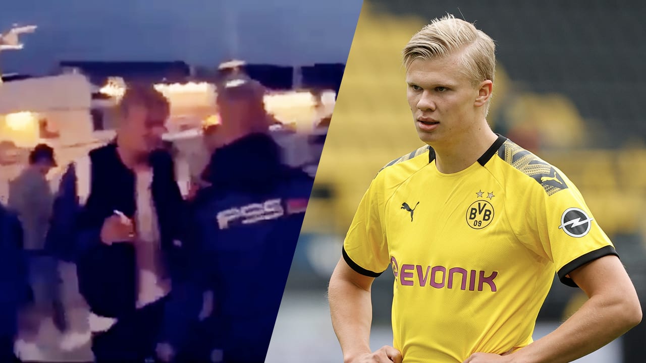Erling Haaland wordt hardhandig uit Noorse nachtclub gegooid