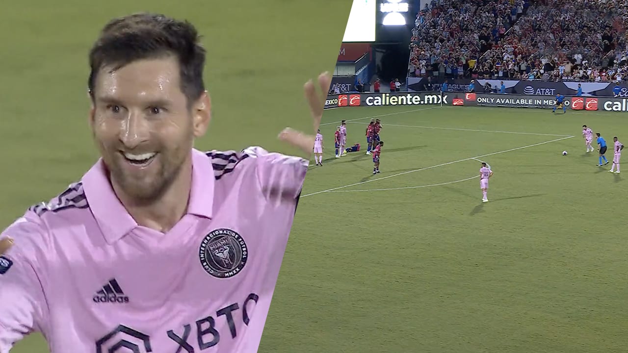 Videogoal: Messi leidt Inter Miami naar kwartfinales Leagues Cup met schitterende vrije trap