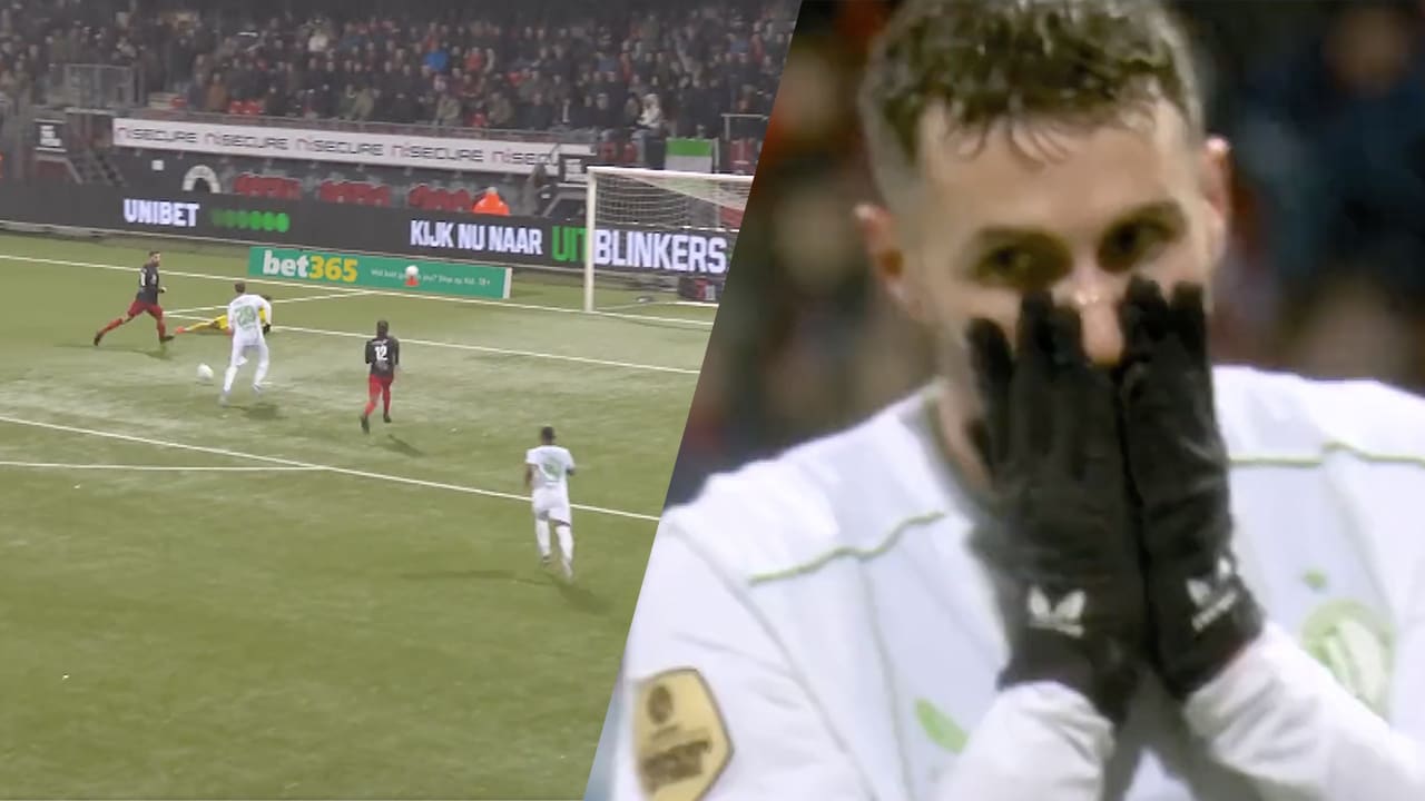 Video: Feyenoord-spits Giménez mist voor open doel tegen Excelsior 