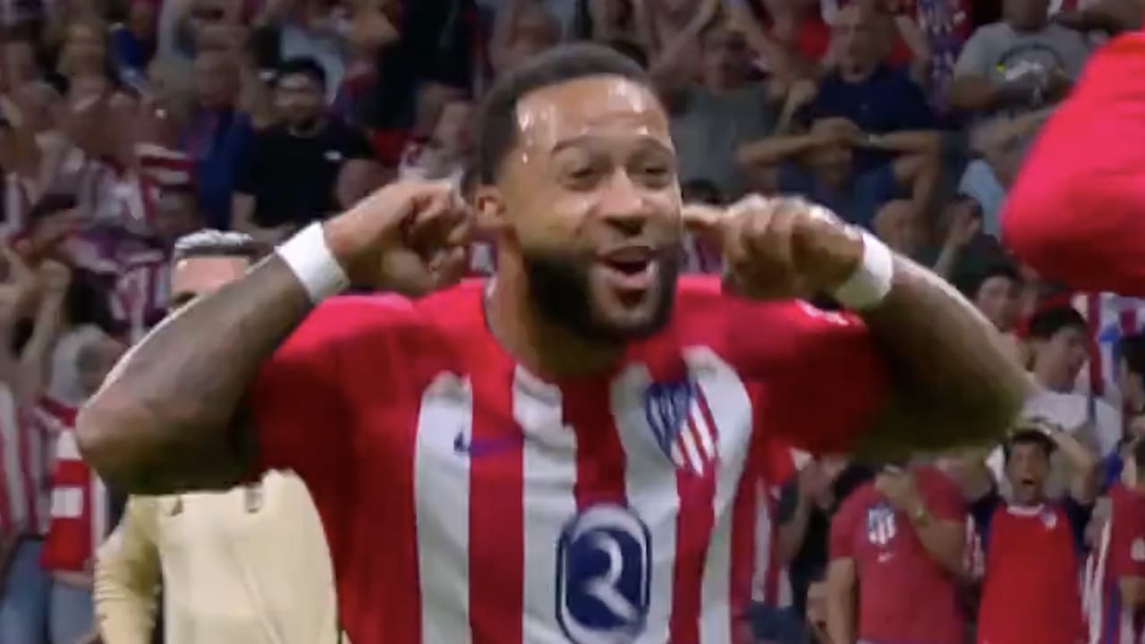 Videogoal: Memphis helpt Atlético met schitterende treffer aan zege