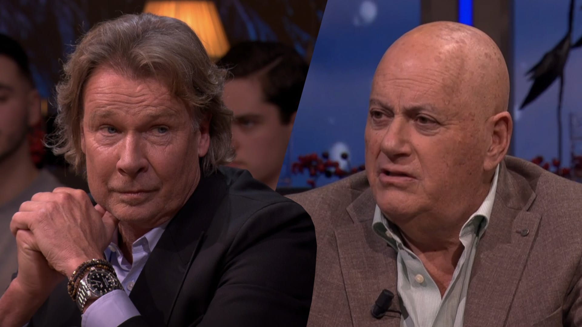 Jack van Gelder spreekt Hans Kraay jr. toe over mogelijke terugkeer bij Vandaag Inside