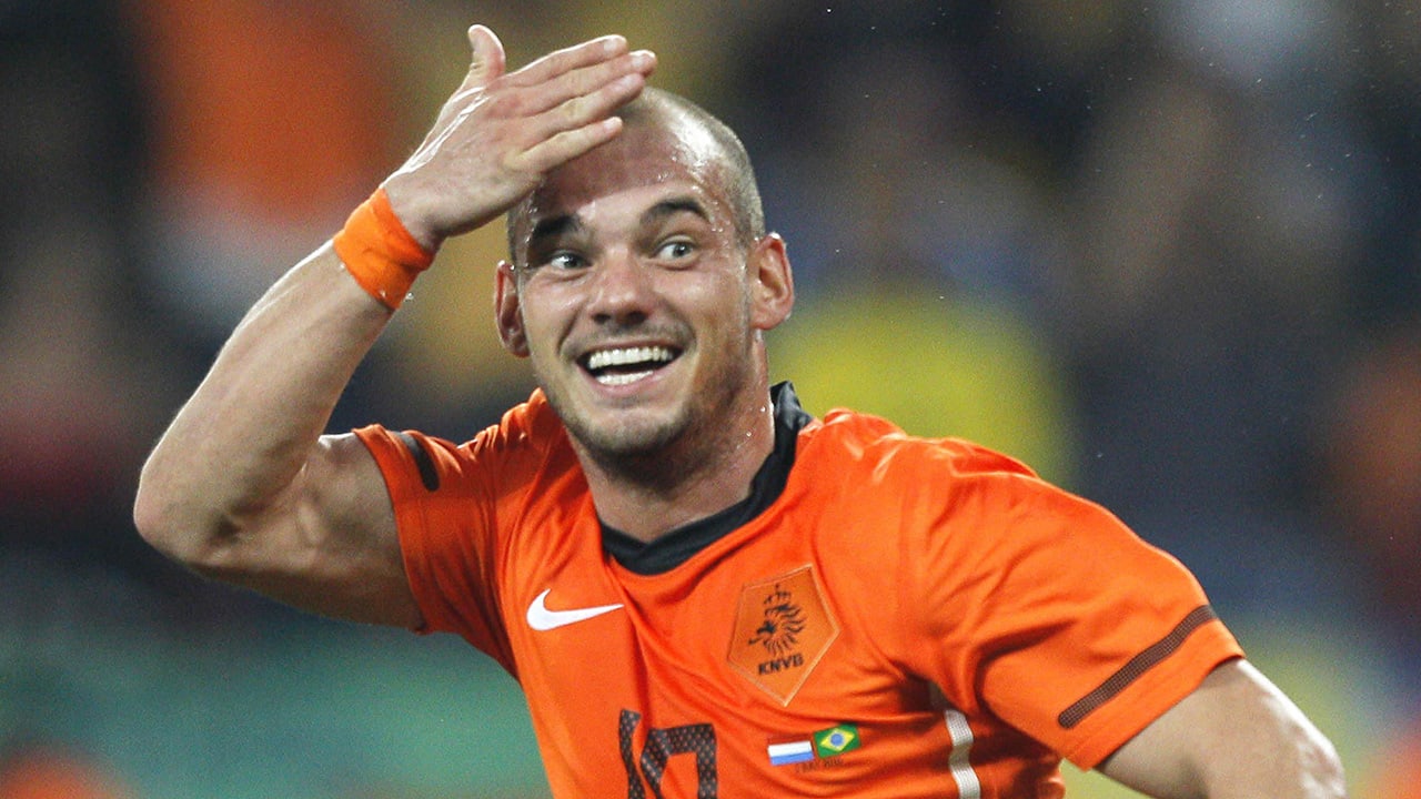 Vandaag 15 jaar geleden: Sneijder kopt Nederland ten koste van Brazilië naar halve finale WK