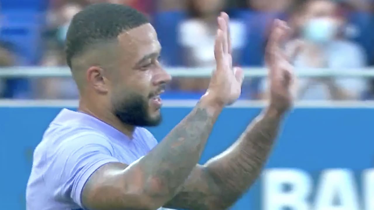 VIDEOGOAL: Memphis debuteert met doelpunt bij FC Barcelona