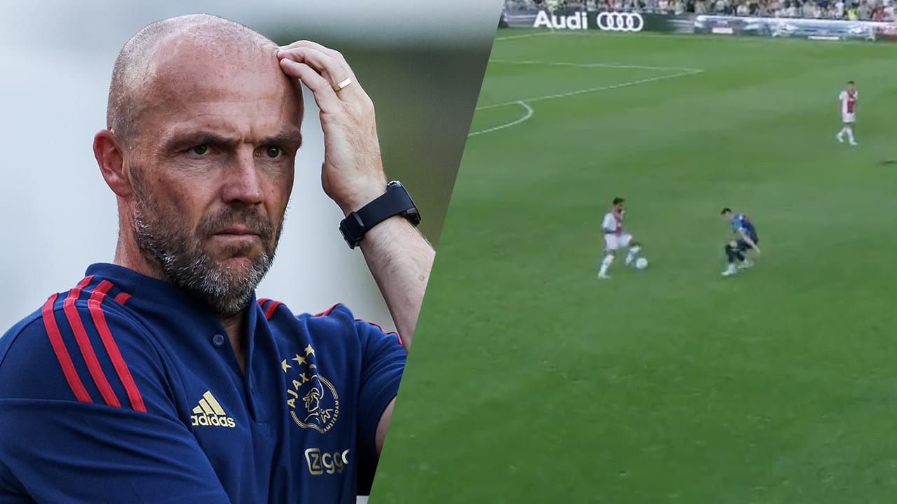 Video: Ajax-trainer Schreuder woedend na pijnlijke fout Klaiber: 'F*CKING HELL!!'